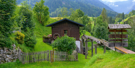 Landscape with former water mill in the Gailvalley