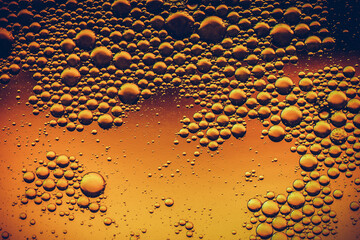 Beautiful bubbles and abstract oil drops.