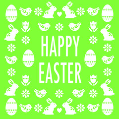 easter pattern with happy easter message