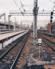 Fototapeta premium railway tracks in the distance