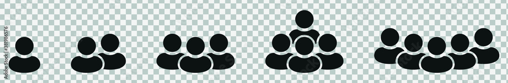 Poster group of people icons, teamwork icon, profile user icon, group of users icon for apps and websites