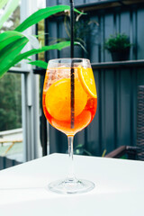 Alcoholic Aperol Spritz Cocktail