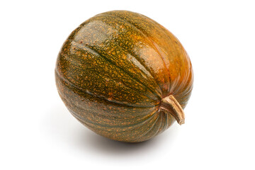Green pumpkin, isolated on white background