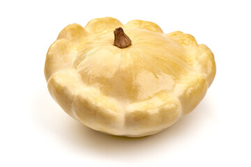 White patty pan, isolated on white background