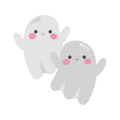 happy halloween cute ghosts cartoon character