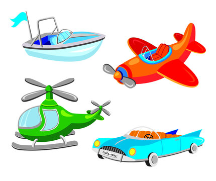 illustration of a set of transport 