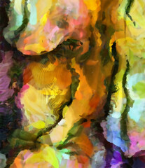 Obraz na płótnie Canvas Colorful abstract painting. Vivid colors. 3D rendering