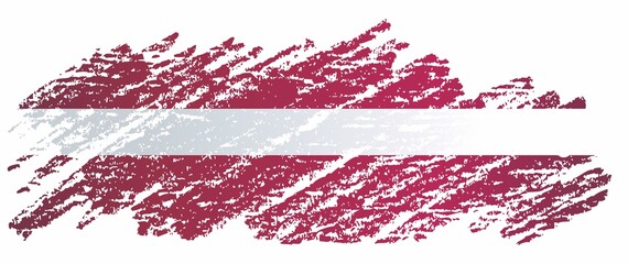 Flag of Latvia, Republic of Latvia. Bright, colorful vector illustration.