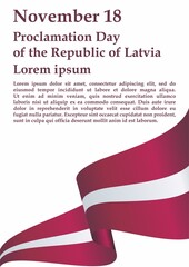 Flag of Latvia, Proclamation Day of the Republic of Latvia November 18.