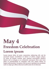 Flag of Latvia, Freedom Celebration May 4.