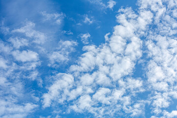 Picturesque textured clouds in the sky at the daytime
