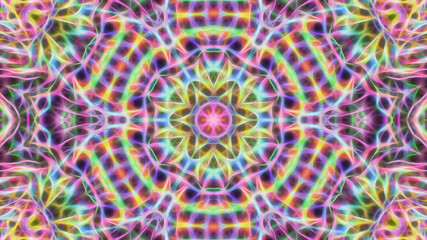 Abstract multicolored fractal neon background