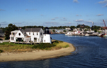 Fototapeta na wymiar Massachusetts Lighthouses, Hyannis Harbor Lighthouse