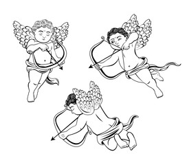 cupid illustration SET