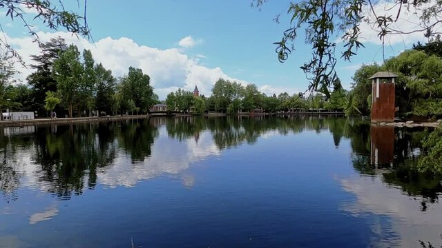 Reflections at the lake (Estany de Puigcerda, Catalonia, Spain)