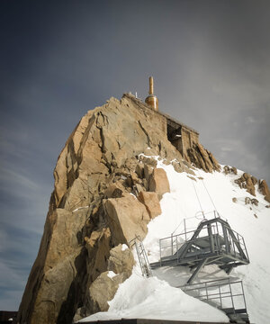 Aiguille du Midi in Mont Blanc massif in the french alps