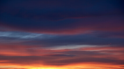 Clouds during sunset, orange