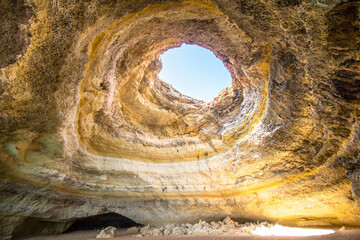 Benagil Sea Cave on Praia de Benagil, Portugal