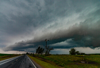 Naklejka premium Storm produces cool looking clouds in Minnesota 