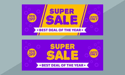 Super Sale Social Media Ad Banner Design