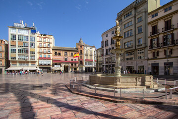 Fototapeta na wymiar Constitution Plaza Malaga, Spain
