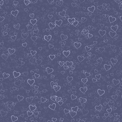 Fototapeta na wymiar Seamless Hearts sprayed on background - Happy Valentine Day Decoration Seamless Pattern