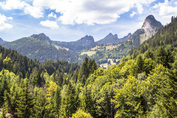 Fototapeta premium Idyllic landscape in the Alps