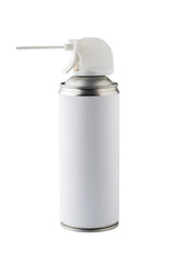 Can with compressed air spray isolated on a white background with clipping path