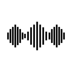 amplitude sound waves icon, vector illustration