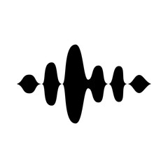 icon of sound wave, vector illustration