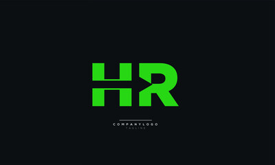 HR Letter Business Logo Design Alphabet Icon Vector Monogram