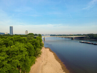 Obraz premium Bonn Südbrücke Rhein Drone