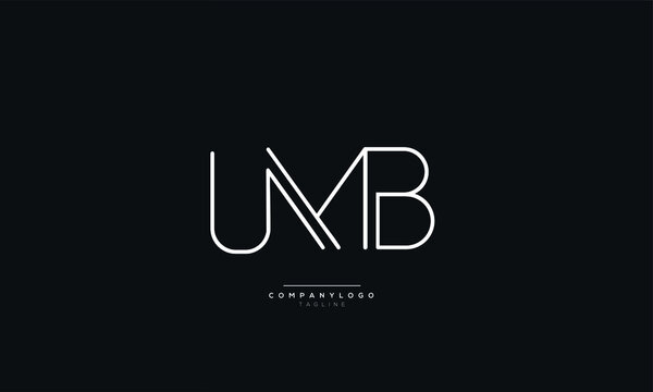 UMB Letter Business Logo Design Alphabet Icon Vector Monogram