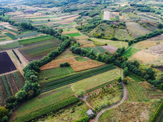 Fields  aerial view