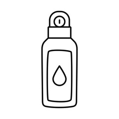 antibacterial gel spray bottle icon, line style