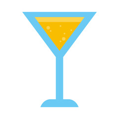 cocktail drink icon, flat style