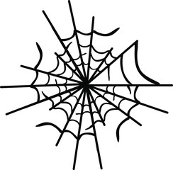 Simple Vector Design of a Web in Black