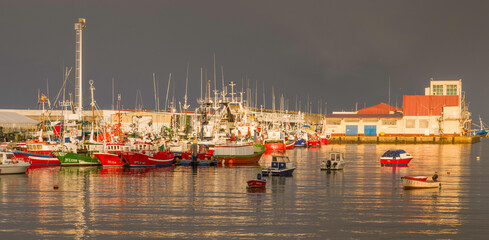 Puerto de Burela, Lugo, Galicia, España.