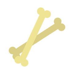 crossed bones icon, flat style