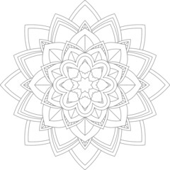 Easy Mandala coloring book simple and basic for beginners, seniors and children. Set of Mehndi flower pattern for Henna drawing and tattoo. Decoration in ethnic oriental, Indian style.