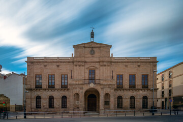 Beautiful building of the Linares City Hall of neoclassical style built in the nineteenth century