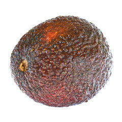 Ripe avocado isolated on white background