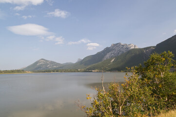 Naklejka premium Lac Des Arcs on a Hazy Day