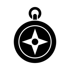 compass icon image, silhouette style