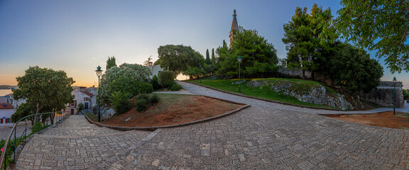 Picture of the church of holy Euphemia in Rovinj in the morning light without people
