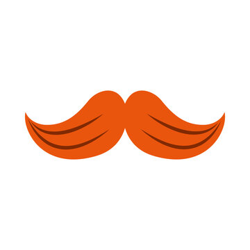 mustache icon image, flat style