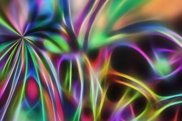 Abstract multicolored fractal neon background