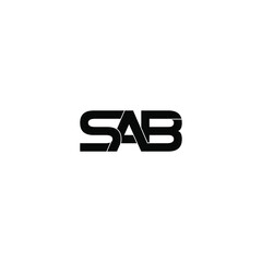 sab letter original monogram logo design