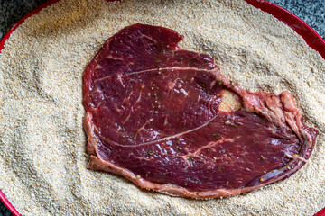 cooking milanese - breading milanese - milanesas