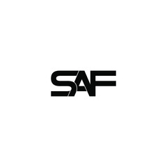 saf letter original monogram logo design